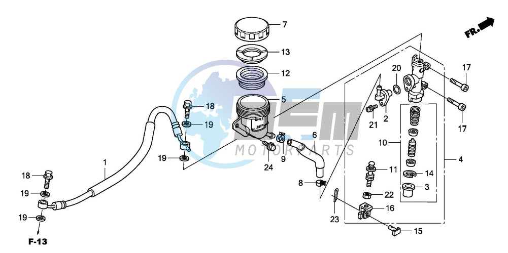 REAR BRAKE MASTER (CBF600S8/N8)