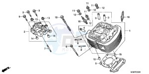 VT750SB drawing FRONT CYLINDER HEAD