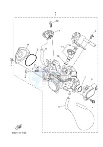 YFM450FWBD YFM45KPAJ KODIAK 450 EPS (BB57) drawing THROTTLE BODY ASSY 1