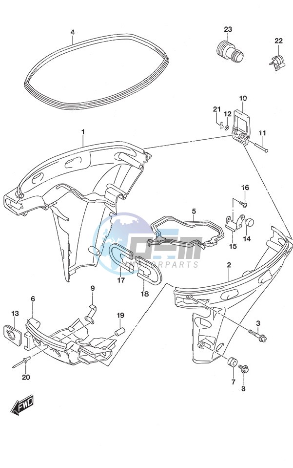 Side Cover - Tiller Handle w/Power Tilt