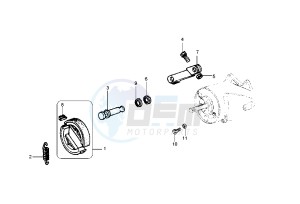 SKIPPER 4T 125-150 drawing Rear brake shoes