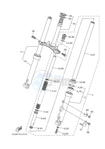 TT-R50E TT-R50 (2CJP) drawing FRONT FORK