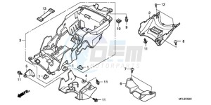 CBR1000RAA UK - (E / ABS HRC MKH) drawing REAR FENDER (CBR1000RA)