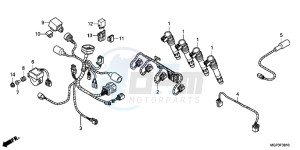 CBR1000RRC drawing SUB HARNESS (CBR1000RR/S)