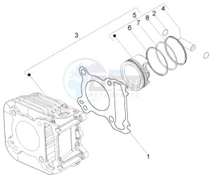 Fly 125 4t drawing Cylinder-piston-wrist pin assy