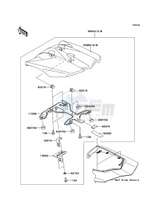 Z1000SX ZX1000GCF FR GB XX (EU ME A(FRICA) drawing Accessory(Single Seat Cover)