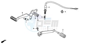 CBF500 drawing BRAKE PEDAL/ CHANGE PEDAL