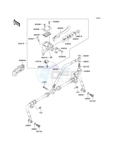 KVF 750 B (BRUTE FORCE 750 4X4I) (B6F-B7FA) A6F drawing FRONT MASTER CYLINDER