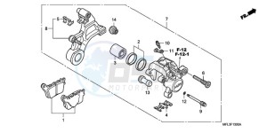 CBR1000RA9 Europe Direct - (ED / ABS MME REP) drawing REAR BRAKE CALIPER