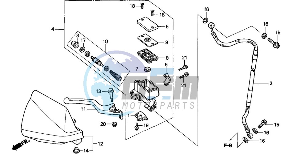 FR. BRAKE MASTER CYLINDER (DK/ED/U)