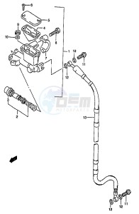 RM250 (T-V-W-X-Y) drawing FRONT MASTER CYLINDER (MODEL T V W)