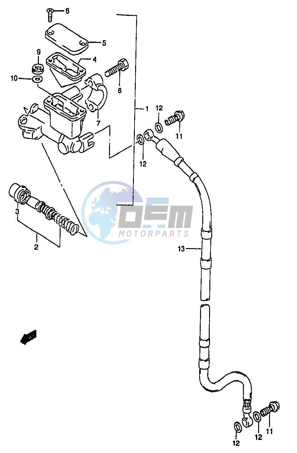 FRONT MASTER CYLINDER (MODEL T V W)