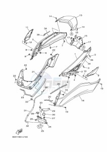 YP125RA XMAX 125 ABS (B9Y4) drawing FENDER