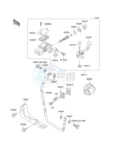 KX 125 L [KX125] (L2) [KX125] drawing FRONT MASTER CYLINDER