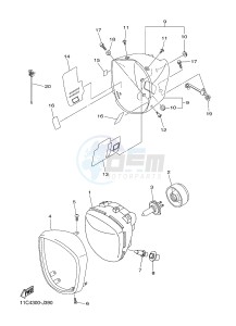 XVS1300A MIDNIGHT STAR (11C7) drawing HEADLIGHT