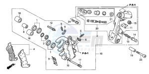 XL1000VA VARADERO drawing FRONT BRAKE CALIPER (L.) (XL1000VA)