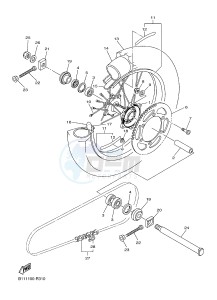 YZ450F (B115 B116 B117) drawing REAR WHEEL 2