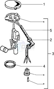 PX 125 E drawing Fuel level gauge