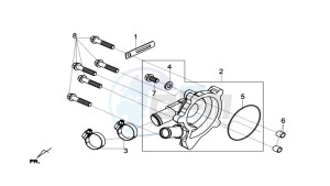 MAXSYM 600I drawing WATERPOMP COVER