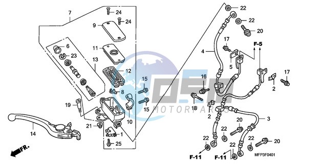 FR. BRAKE MASTER CYLINDER (CB1300A/CB1300SA)