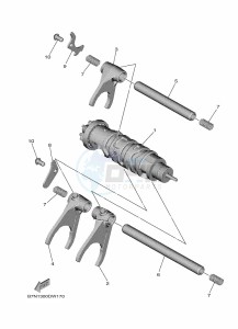 MT-09 SP MTN890D (BAMF) drawing SHIFT CAM & FORK