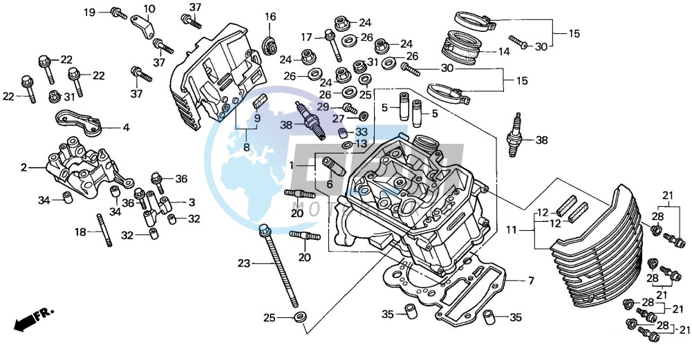 CYLINDER HEAD (FRONT)