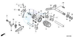 CRF250XB CRF250X ED drawing GEARSHIFT DRUM