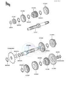 KDX 200 A [KDX200] (A1-A3) [KDX200] drawing TRANSMISSION