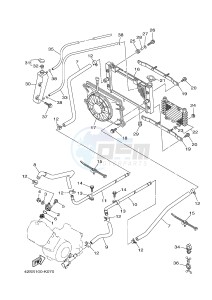 YXR700F YXR7FD RHINO 700 (1RBE 1RBF 1RBG 1RBH) drawing RADIATOR & HOSE