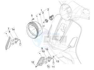 Granturismo 125 L Potenziato drawing Head lights - Turn signal lamps