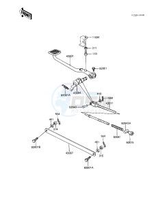 KZ 550 A (A3-A4) drawing BRAKE PEDAL_TORQUE LINK -- 82-83 A3_A4- -