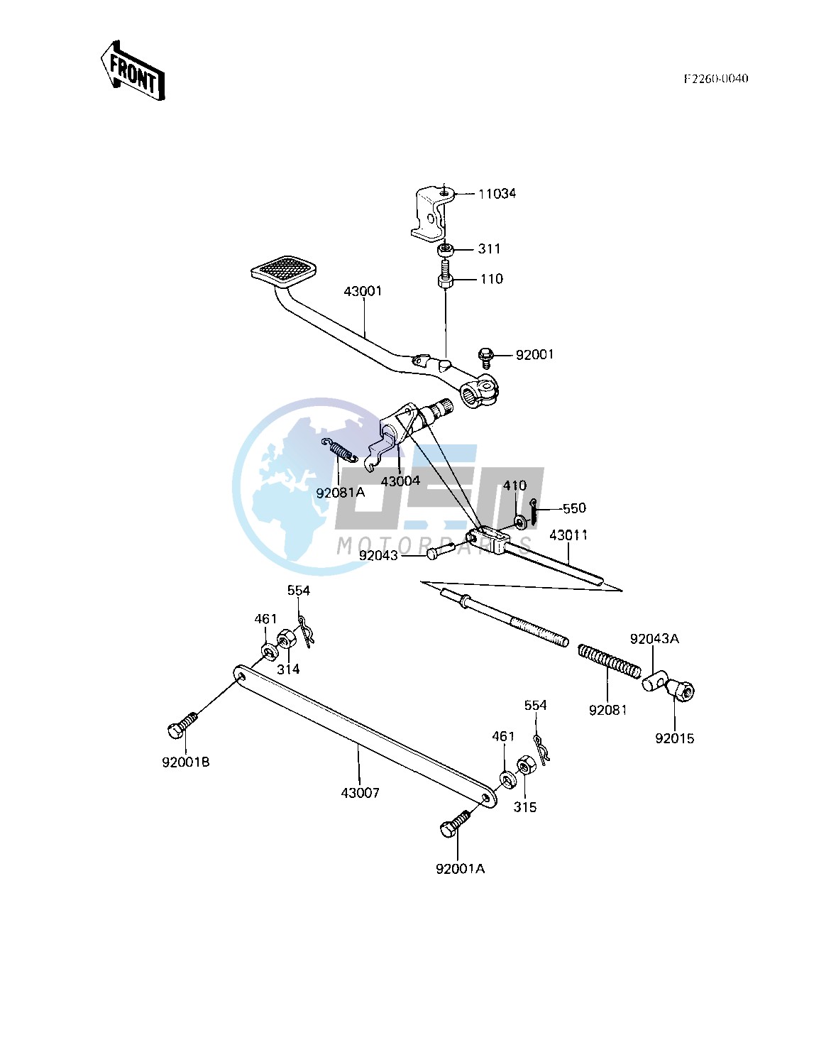 BRAKE PEDAL_TORQUE LINK -- 82-83 A3_A4- -