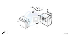 NSC110E Vision 110 - NSC110E UK - (E) drawing BATTERY