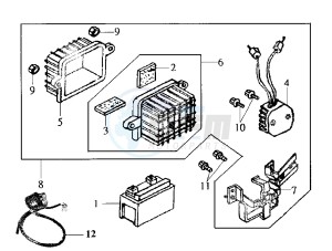 JOYRIDE - 125 cc drawing BATTERY