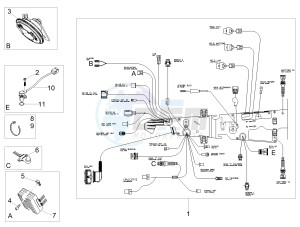 V7 III Anniversario 750 e4 (EMEA) drawing Front electrical system