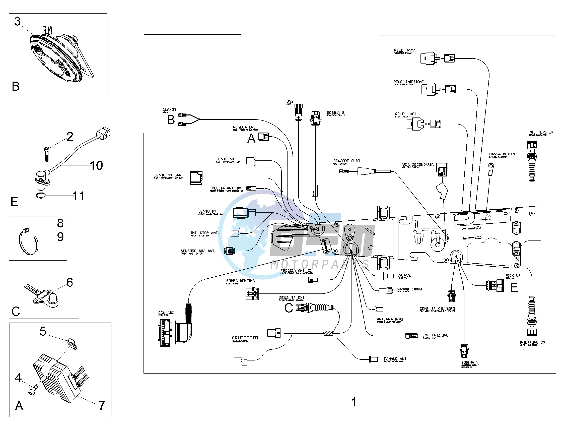 Front electrical system