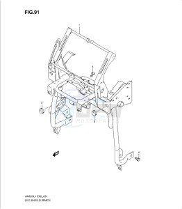 AN650 drawing LEG SHIELD BRACE (AN650AL1 E2)