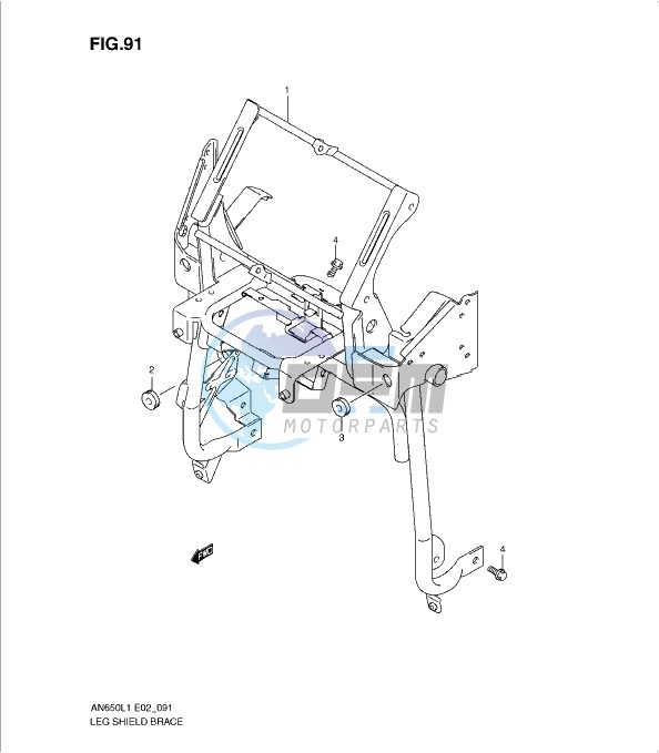 LEG SHIELD BRACE (AN650AL1 E2)