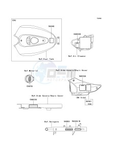 BN 125 A [ELIMINATOR 125] (A6F-A9F) A9F drawing LABELS