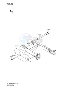 VZ1600 (E19) drawing SWINGARM