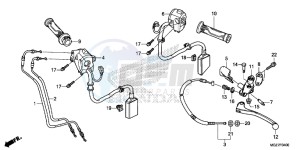 CB500XD CB500X Continue » UK - (E) drawing HANDLE LEVER/ SWITCH/ CABLE