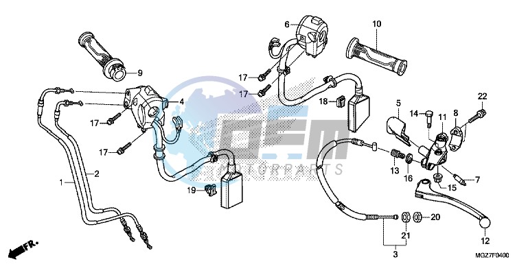 HANDLE LEVER/ SWITCH/ CABLE