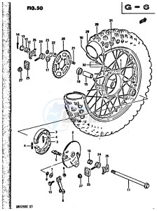 DR125S (E2) drawing REAR WHEEL