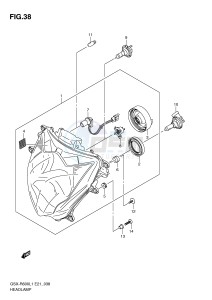 GSX-R600 (E21) drawing HEADLAMP (GSX-R600UEL1 E21)