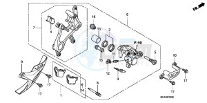 CRF450RB drawing REAR BRAKE CALIPER