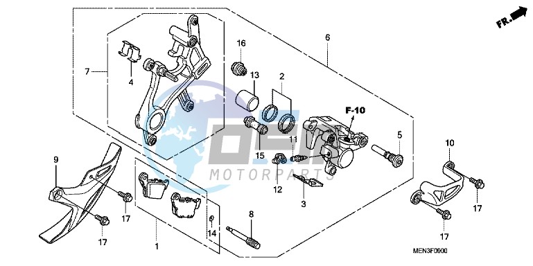 REAR BRAKE CALIPER