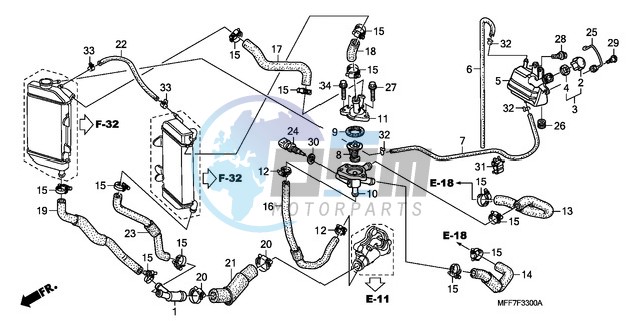 WATER HOSE/THERMOSTAT