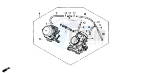 XL600V TRANSALP drawing CARBURETOR (ASSY.)