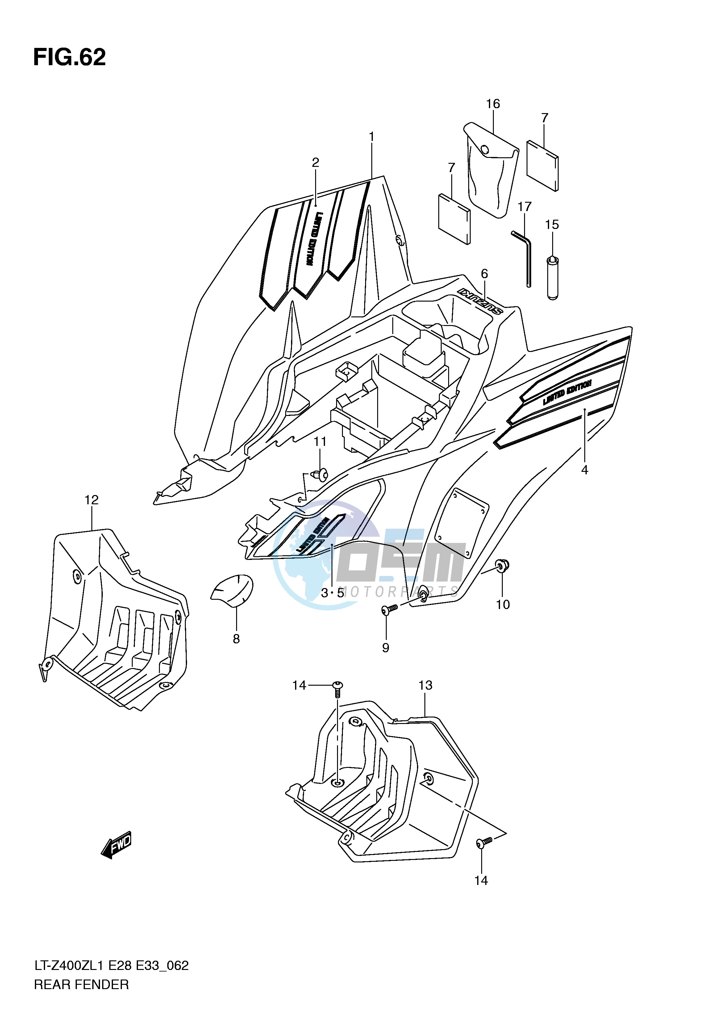 REAR FENDER (LT-Z400ZL1 E28)