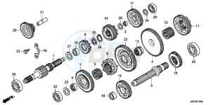 TRX500FEC drawing TRANSMISSION